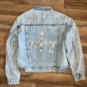Wifey Denim Pearl Jacket